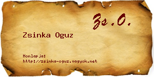 Zsinka Oguz névjegykártya
